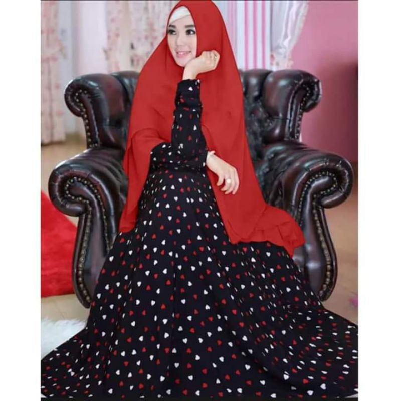 amelia maxi monalisa premium  set khimar seruty bebydoll 2 layer