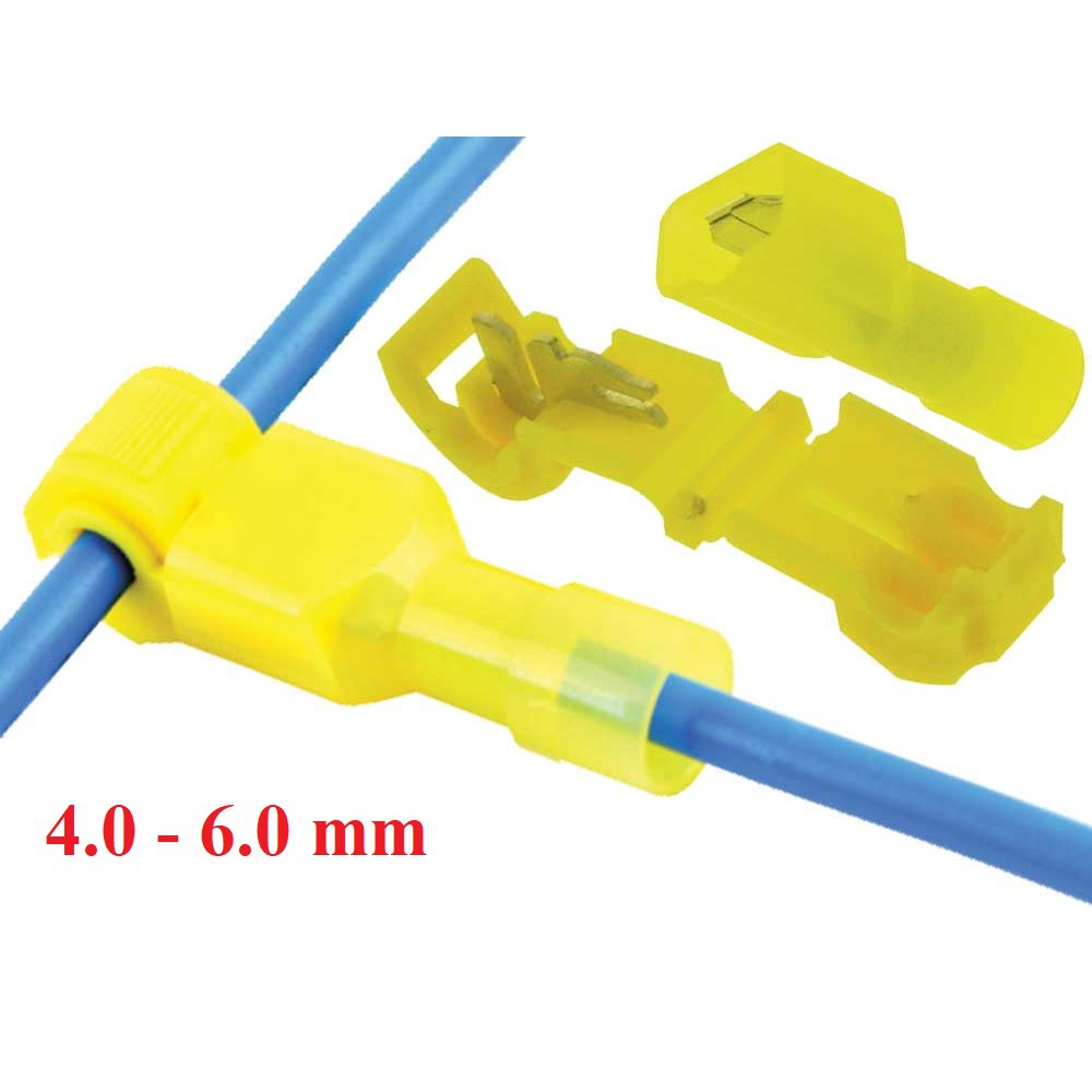 Kabel Jumper Konektor T Kuning 4-6mm2 Wire Connector Cabang Split Cable