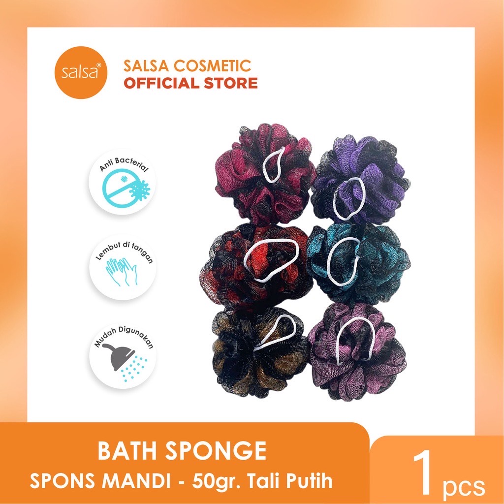 SALSA Bath Sponge Indonesia / Spons Mandi 20gr 30gr 50gr / Soft Body Sponge Spon Tubuh / Warna Warni Bola Candy Joint Shell Pelangi Kupu Kupu Pita Buah Bunga Labu Kura Kura / Beauty Tools Beauty Blender Puff Curler Brush Glue / Alat Kecantikan Paket Wajah