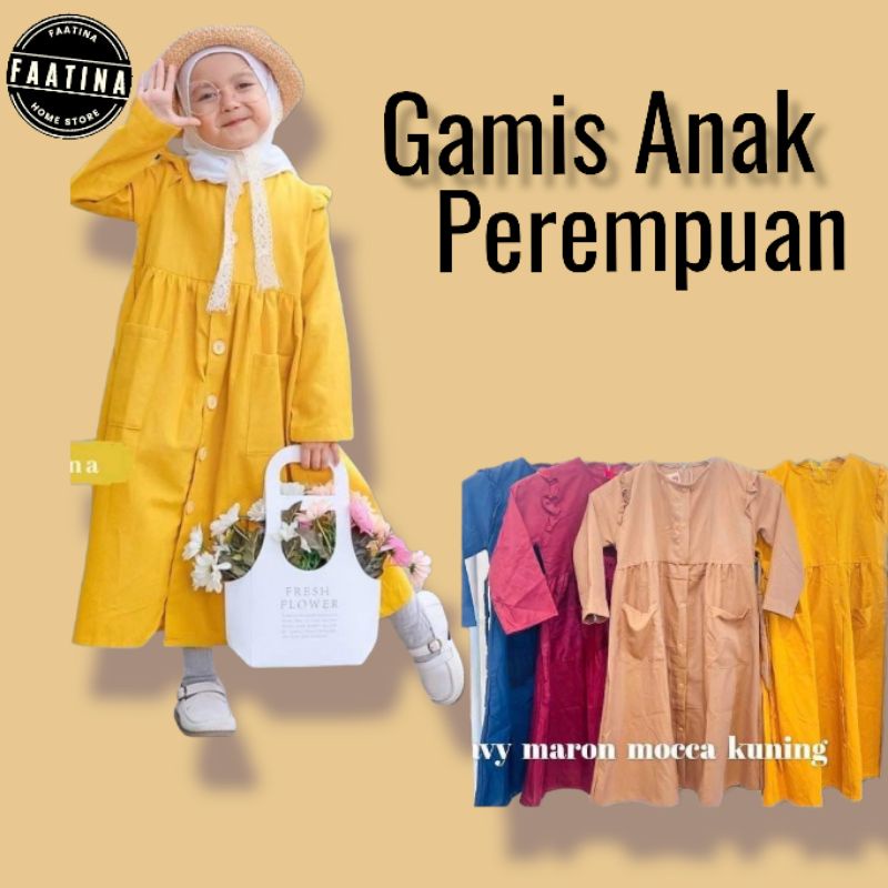 GAMIS ANAK RENDA | GAMIS DAVIKA 3-5 TH | SABILA MINI DRESS | GAMIS ANAK PEREMPUAN | DRES ANAK LENGAN PANJANG