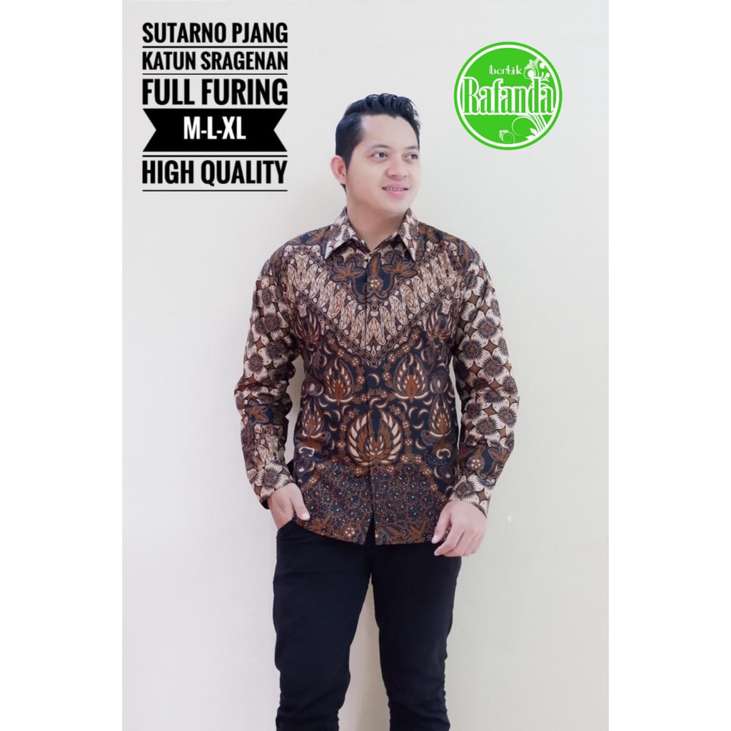 SUTARNO RAFANDA BAJU KEMEJA BATIK PRIA SOLO LENGAN PANJANG PENDEK LAPIS FURING ATASAN BATIK PREMIUM MODERN KATUN HALUS CEMPAKA HIJAU KOKO MODANG NAVY ADI PRAKASA 2 ARFANA ANGGARA PARANG SEKTI PARANG SINAR NAVY PARANG PERDANA ARFANA NAVY 2 WAYANG GEDE DEWO