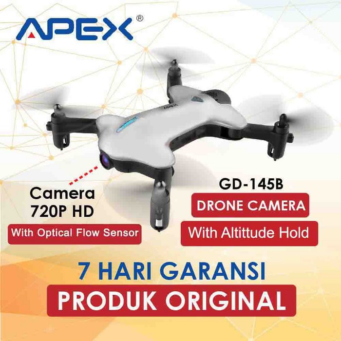 DRONE APEX 720P Camera HD Quadcopter Drone Mini Drone Camera - 145B - Hijau muda