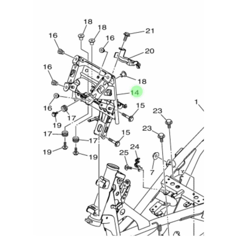 BRACKET BREKET DUDUKAN LAMPU DEPAN TAMENG DEPAN NMAX ASLI / STAY 1 NMAX ORI YAMAHA 2DP F8356 00