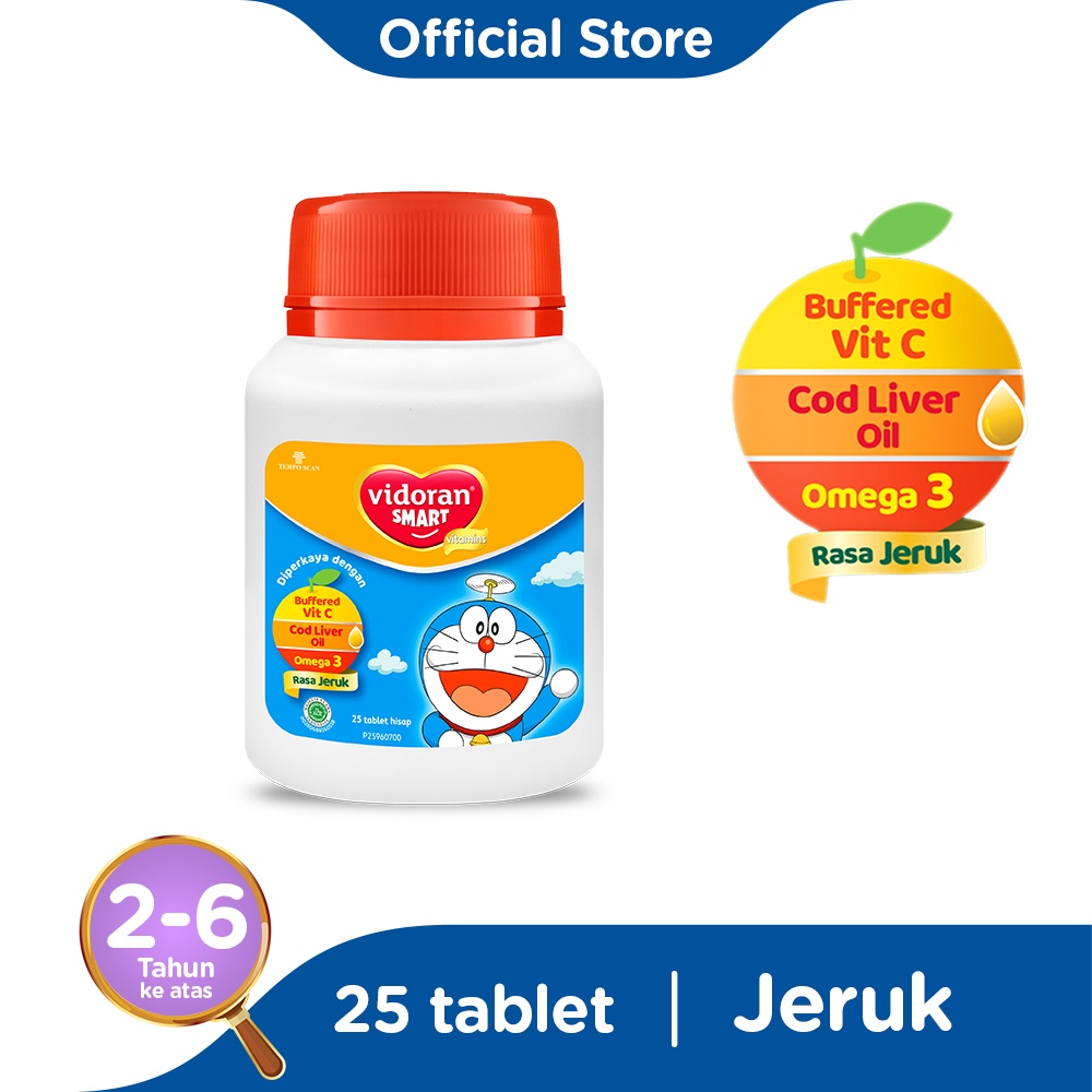 VIDORAN SMART VITAMIN TABLET HISAP ANAK ISI 25 TABLET ORIGINAL-BPOM