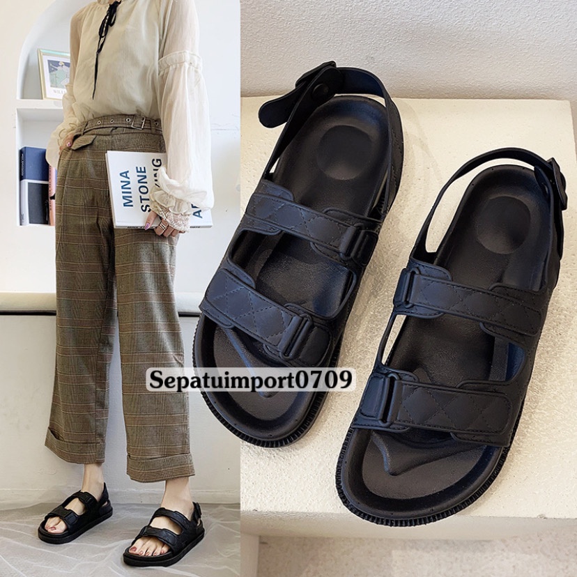 My flip flop - ALGEA B1728/1604 Sandal Jelly Import Tali Belakang / Sendal Wanita Karet Tali Perekat Anti Slip Anti Licin Korea