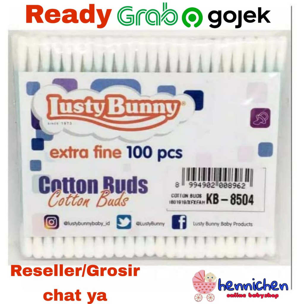 Lusty Bunny KB-8504 Cotton Buds Baby Extra Fine 100s (Refill) LUSTY BUNNY