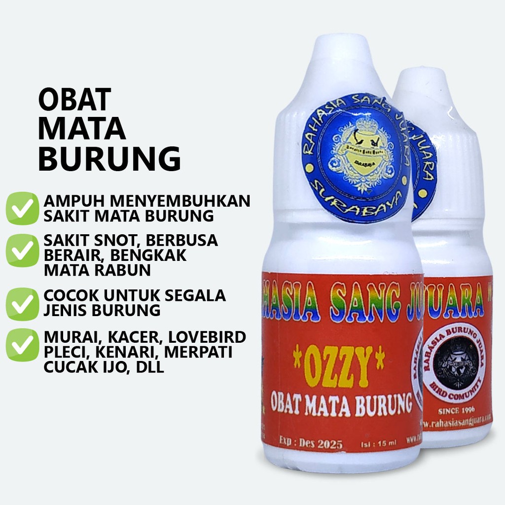 OBAT MATA BURUNG SNOT LOVEBIRD MURAI KACER KENARI MERPATI BERAIR BERBUSA BENGKAK