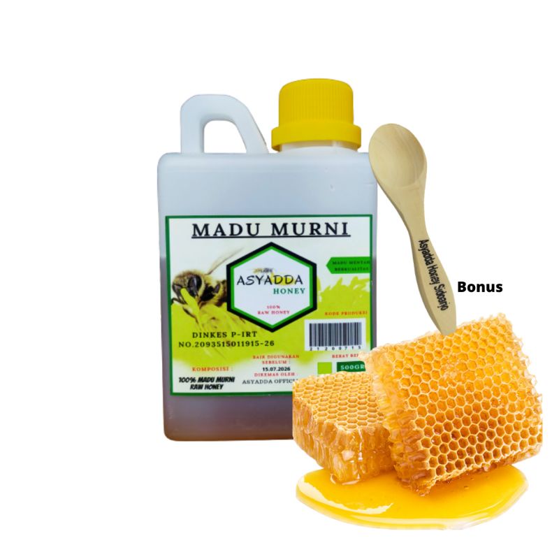 

PROMO Madu Asli Murni Multiflora Asyadda Raw Honey 500gr
