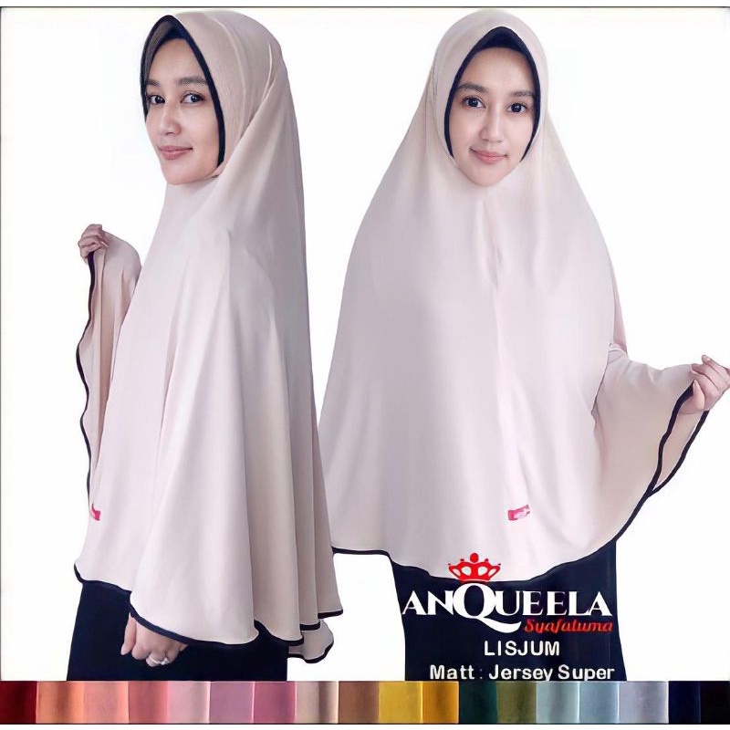 HIJAB INSTAN SYARI LIJUM ( LIST JUMBO ) ORI ANQUEELA