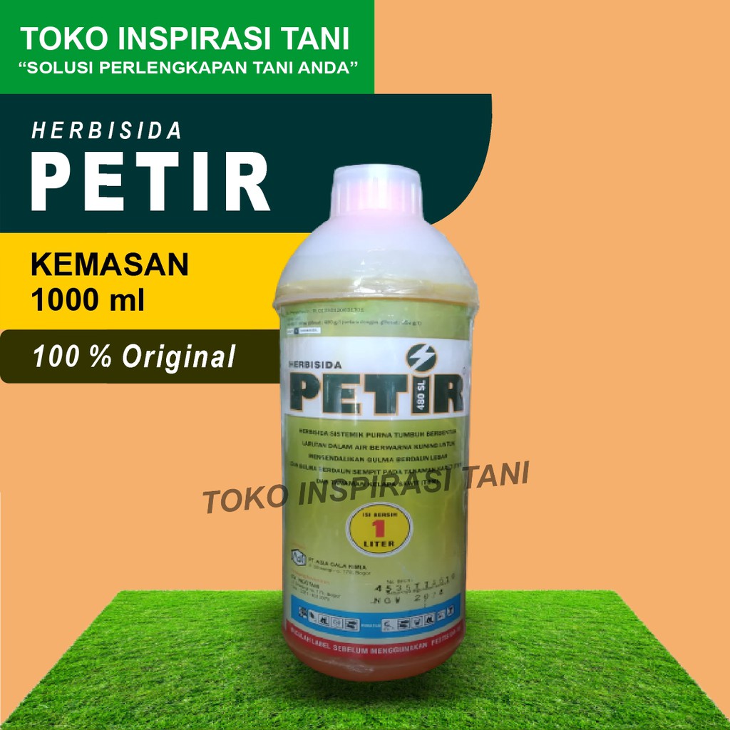 Herbisida Petir 480SL Pengendali Gulma 1 Liter/Obat Pertanian Petir Pembasmi Jamur Tanaman 1 Liter