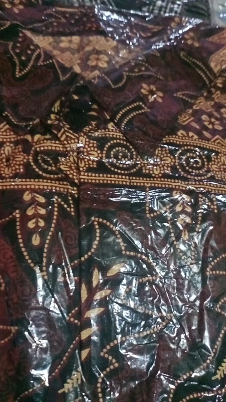 Asifa Batik Hrb026 Kenongo Kemeja Tosca Pendek Pekalongan Padi M L Xl Sogan Tulis Halus Kemeja Batik