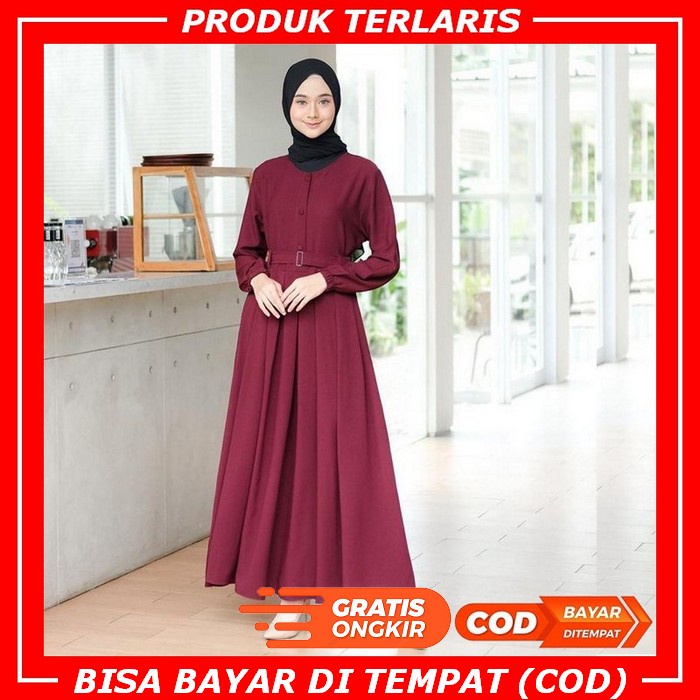 Baju Gamis Wanita Syar'I Muslim Dewasa Lebaran 2021 Terbaru Syar'I 2022 Kekinian Remaja Murah Dress 