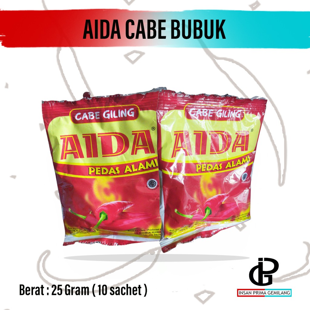 

Aida Cabe Bubuk 25 gram ( 1 renceng / 10 sachet )