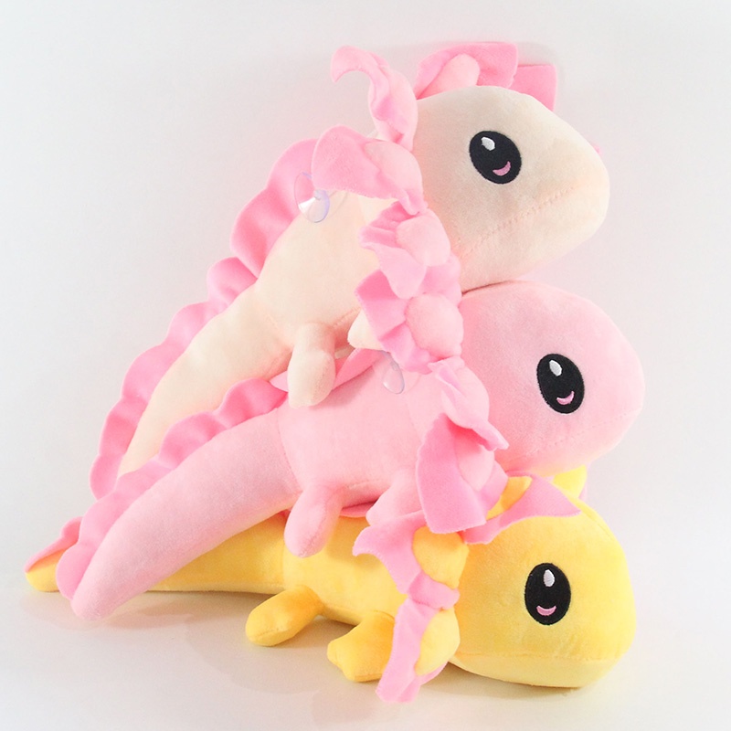 Mainan Boneka Stuffed Plush Kartun Axolotl 3 Warna 35cm Untuk Anak / Dewasa