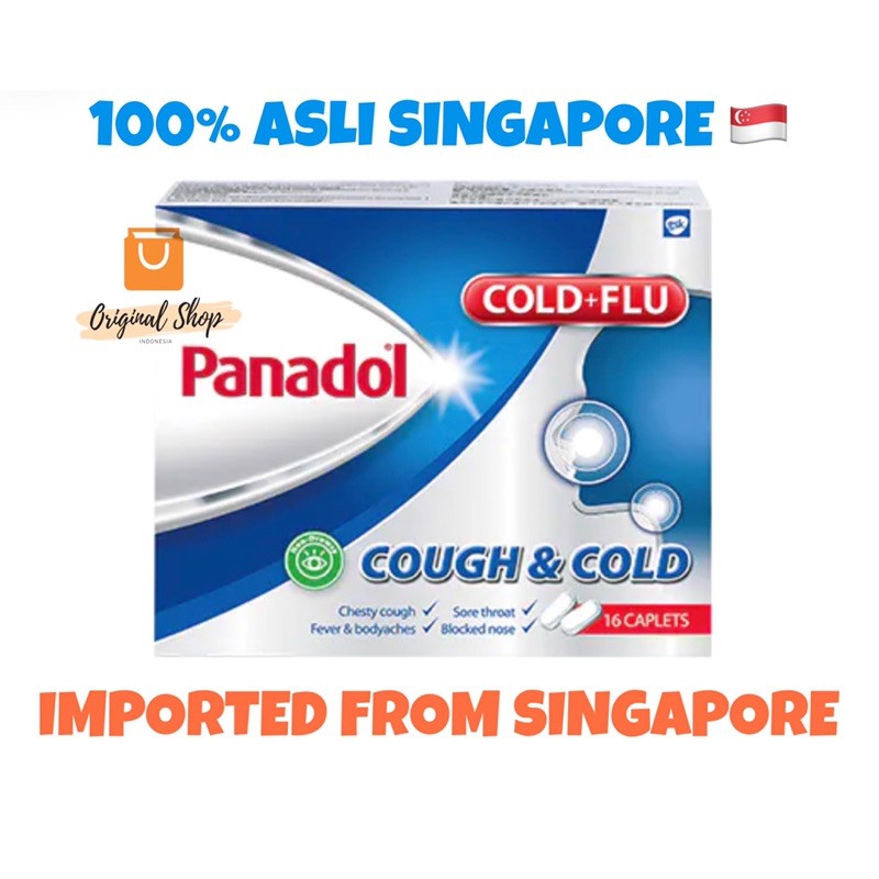 Jual PANADOL Cough & Cold Cold+Flu (1 Box/16 Caplets) Shopee Indonesia