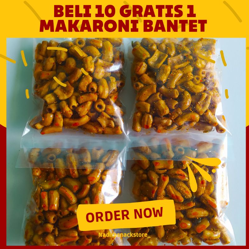

MAKARONI BANTET MAKARONI PEDAS DAUN JERUK MAKARONI PEDAS 50gr