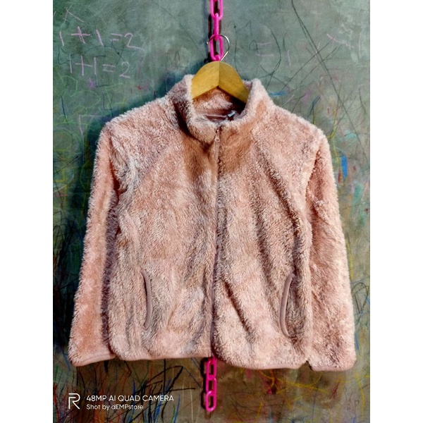 JAKET ANAK UNIQLO SIZE 140 BOMBER & SERPA BULU SUEDE
