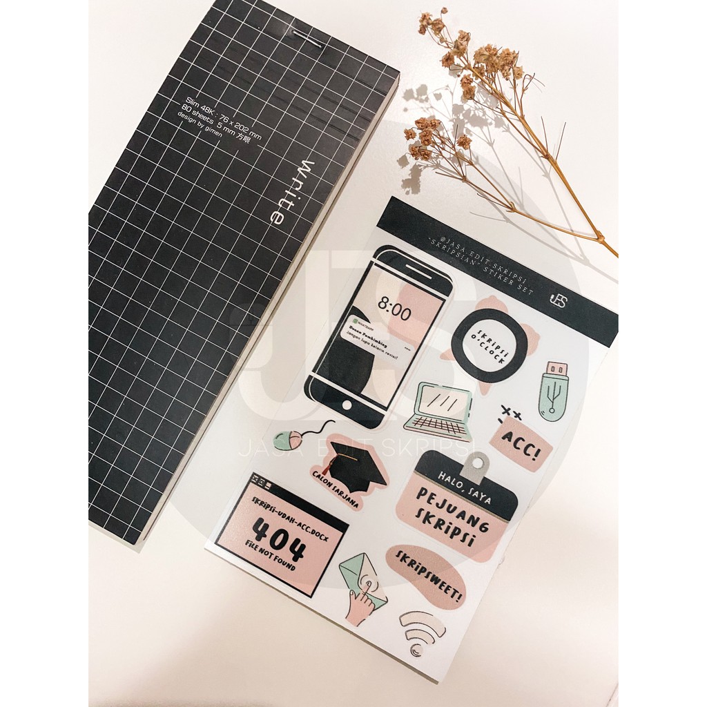 

Sticker Lembaran Sheet Pack Set Skripsi Essay Lucu Estetik