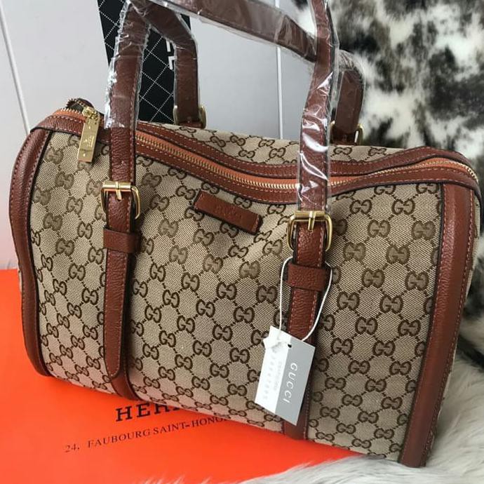 Barang Terbaru TAS TANGAN WANITA GUCCI BOSTON LADY CANVAS HANDBAG HAND BAG ON SALE