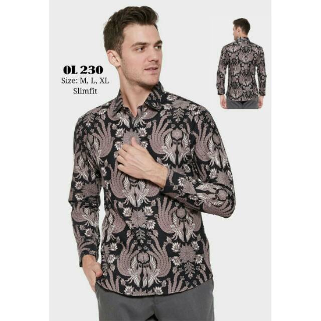  BAJU  PRIA  COWOK KEMEJA BATIK PREMIUM SLIMFIT LENGAN 