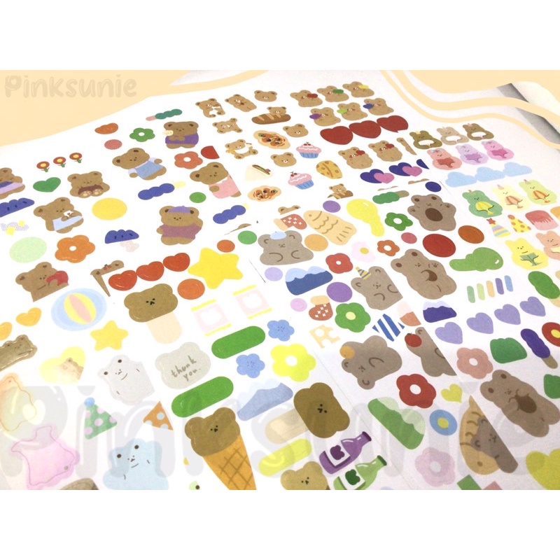 

STICKER BEAR RABBIT AESTHETIC / STICKER SHEET JOURNAL DECO / STICKER DECO / STICKER AESTHETIC