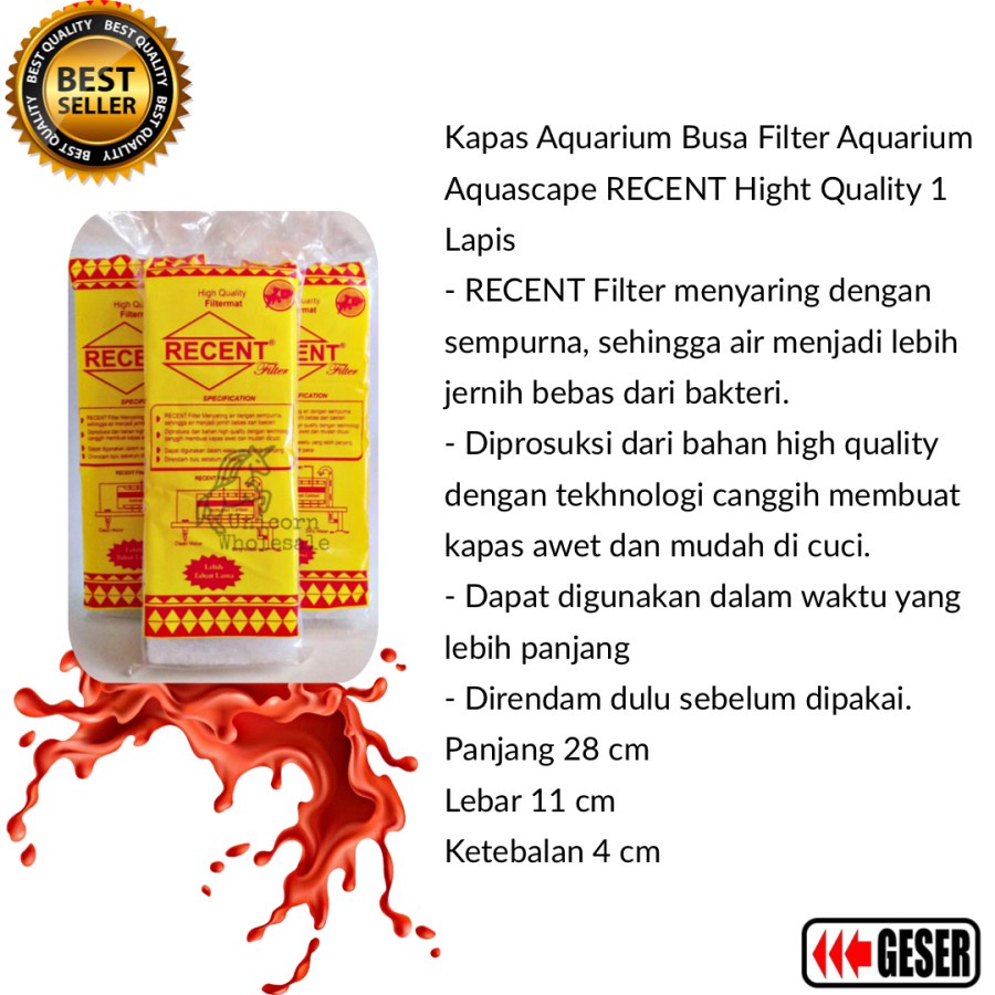 KAPAS BUSA FILTER AQUARIUM HITECH  - KAPAS FILTER AQUARIUM AQUASCAPE