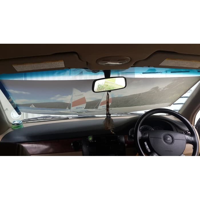 Tirai Krey Penutup Kaca Mobil Depan / Belakang Merah