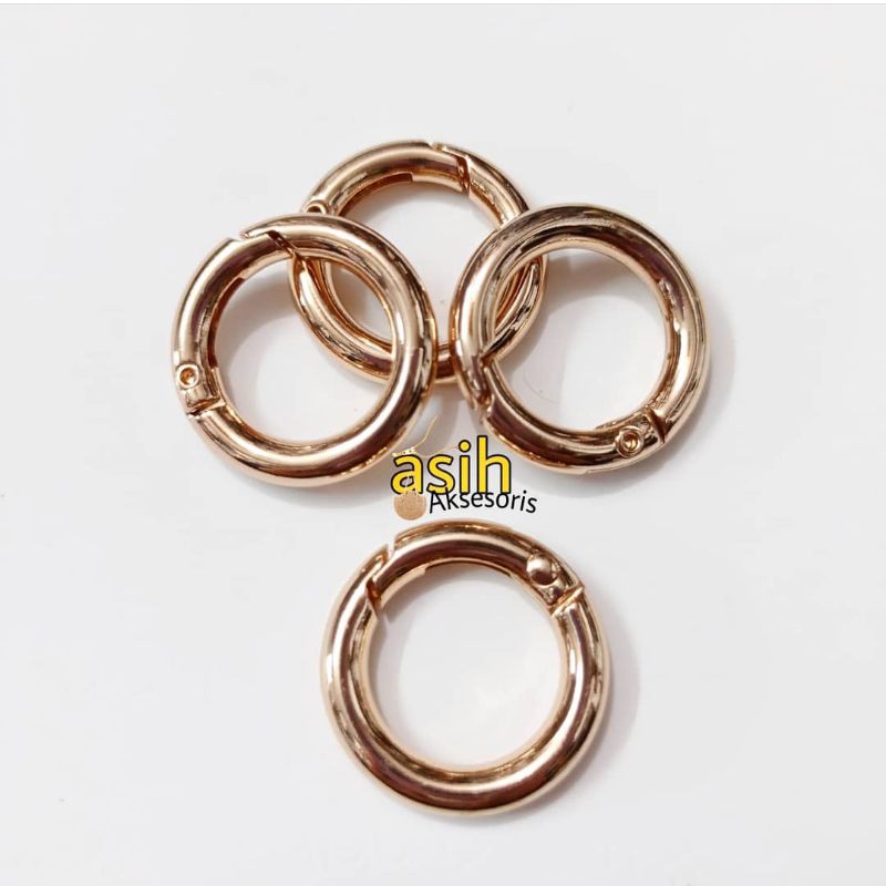 Ringbulat buka tutup 1,5cm Rose gold @1pcs