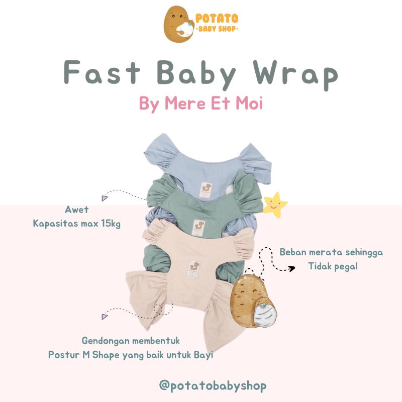 MERE ET MOI - Fast Baby Wrap - Gendongan Bayi Multifungsi