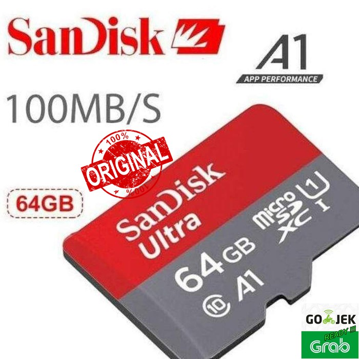 Memory MicroSD Sandisk Ultra SDXC 64GB 100MB/s with Adapter ORIGINAL