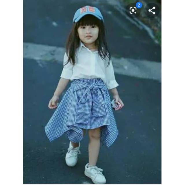 Rok asimetris /rok anak perempuan /rok anak masa kini / rok kekinian