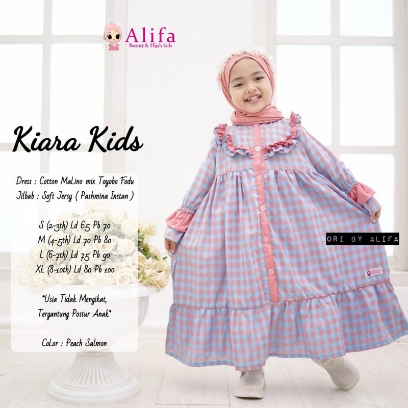 KIARA DRESS KIDS (Gamis Anak) by Alifa