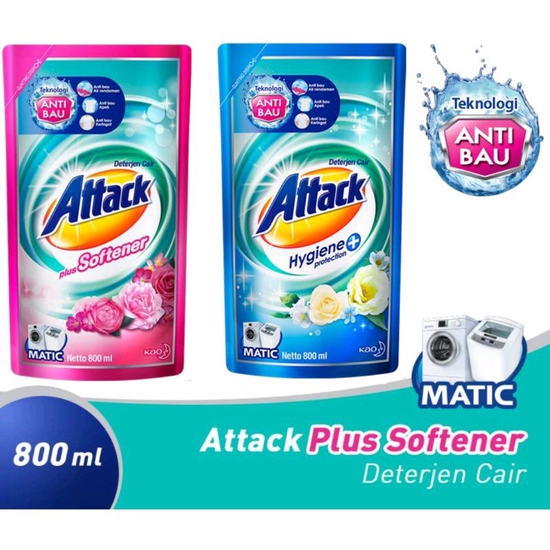 Attack Deterjen Cair Liquid Detergen Cair 800ml