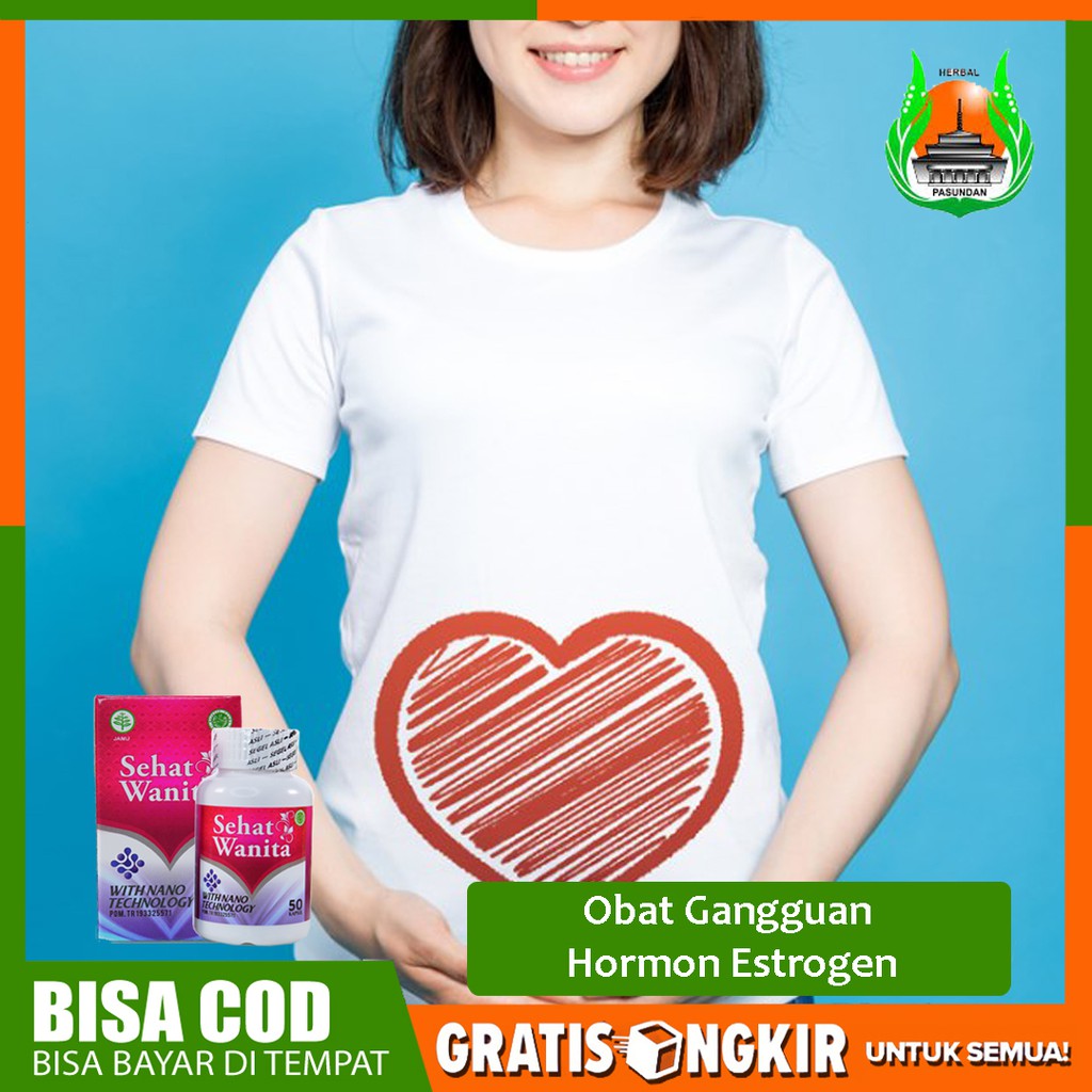 Obat Gangguan Hormon Estrogen, Hormon Estrogen Rendah Herbal Sehat Wanita 50 Kapsul - HALAL Bisa COD