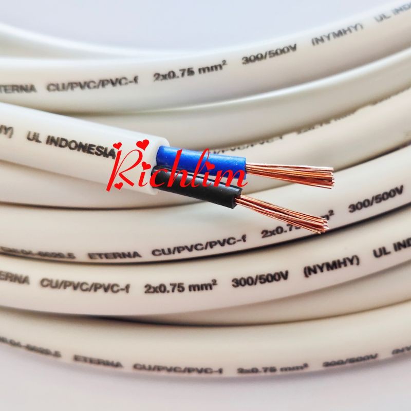 Kabel Sambungan Listrik/sambungan colokan listrik/steker Broco+kontra Broco kabel Eterna 2x0.75 mm²