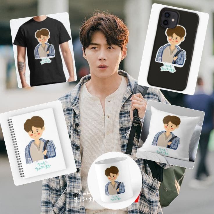 Merchandise/Kaos Casing Notebook Mug Bantal Custom Drakor Hometown Cha Cha Cha Kim Seon Ho