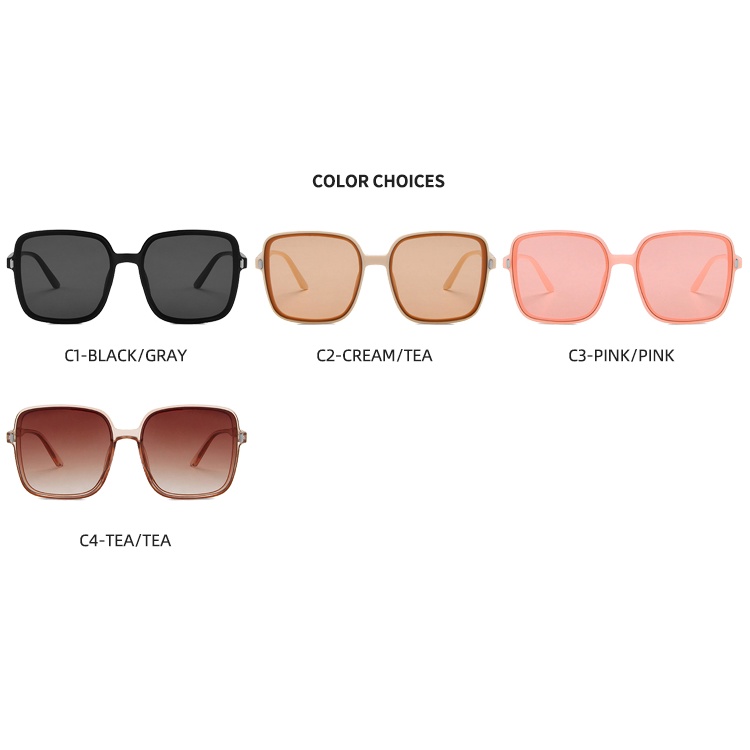 European and American fashion street shooting big frame too personality square sunglasses