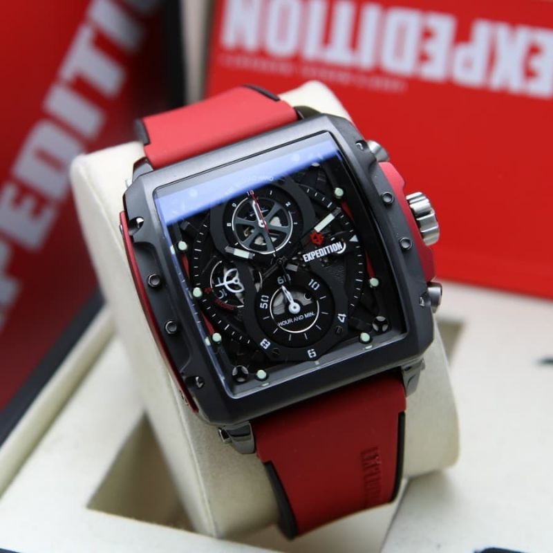 Jam Tangan Expedition E6811M Red Original