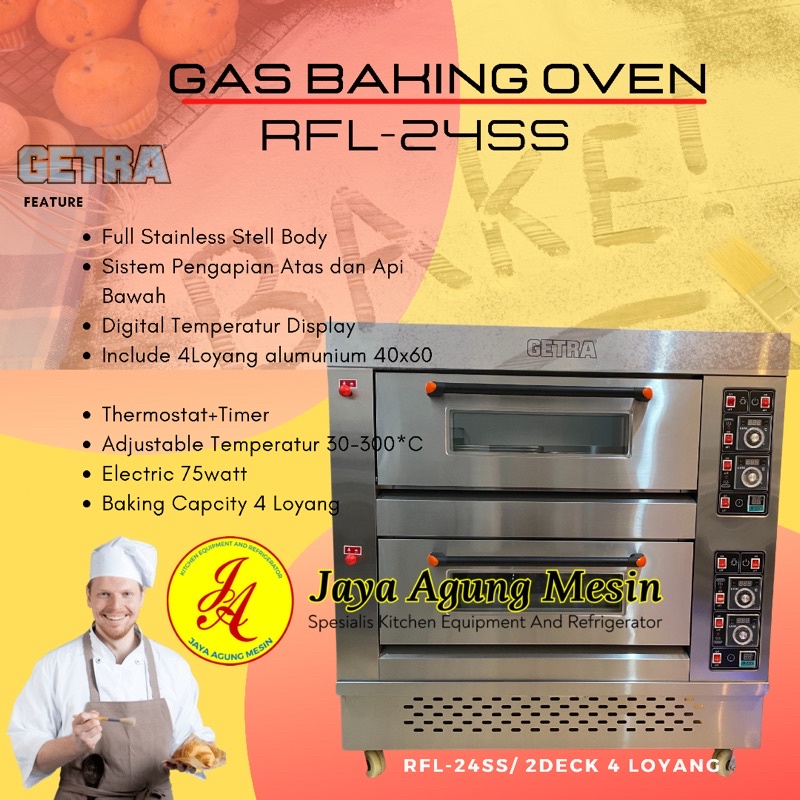 Gas Baking Oven Getra Rfl 24ssoven Gas Getra Rfl 24 Shopee Indonesia 