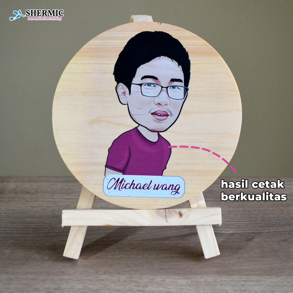 CETAK CUSTOM PRINT UV PAPAN KAYU FOTO NOMOR ALAMAT RUMAH SOUVENIR HADIAH KADO HIASAN