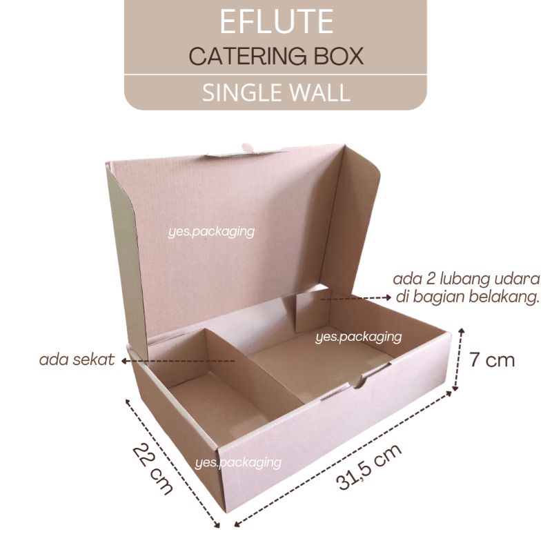 [31,5x22x7cm] EFLUTE Box Kotak Kemasan Catering Katering Sekat Premium