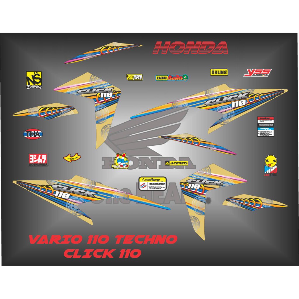 Stiker striping honda vario techno 110 click