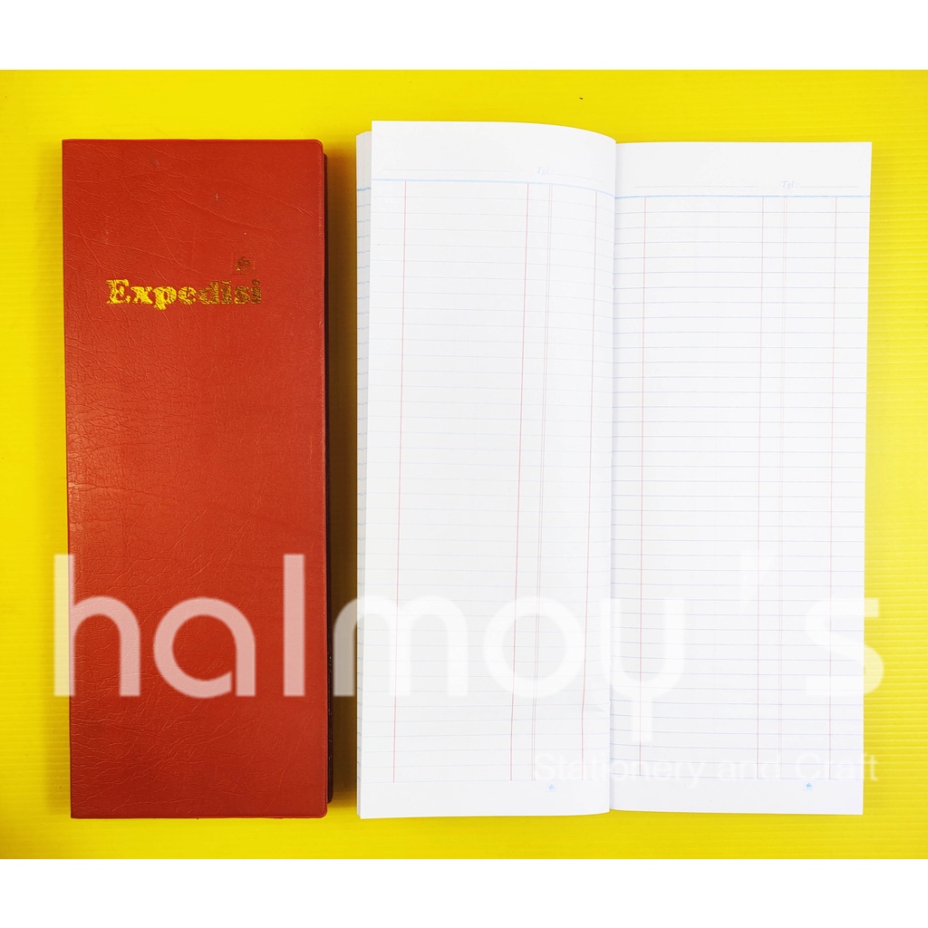 

BUKU EKSPEDISI PLASTIK STANDARD BERGARIS 90 LBR ( 12,3 X 31,6 CM )