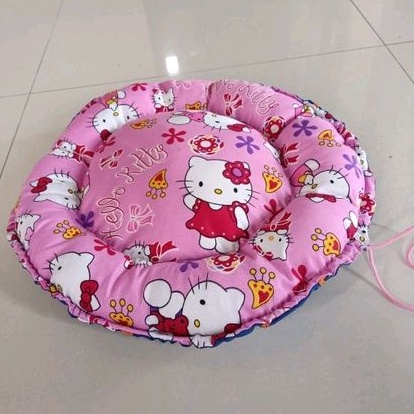 bantal kasur tempat tidur kucing premiun model bulat bisa cekung bisa rata bisa pesan warna zeorfarm