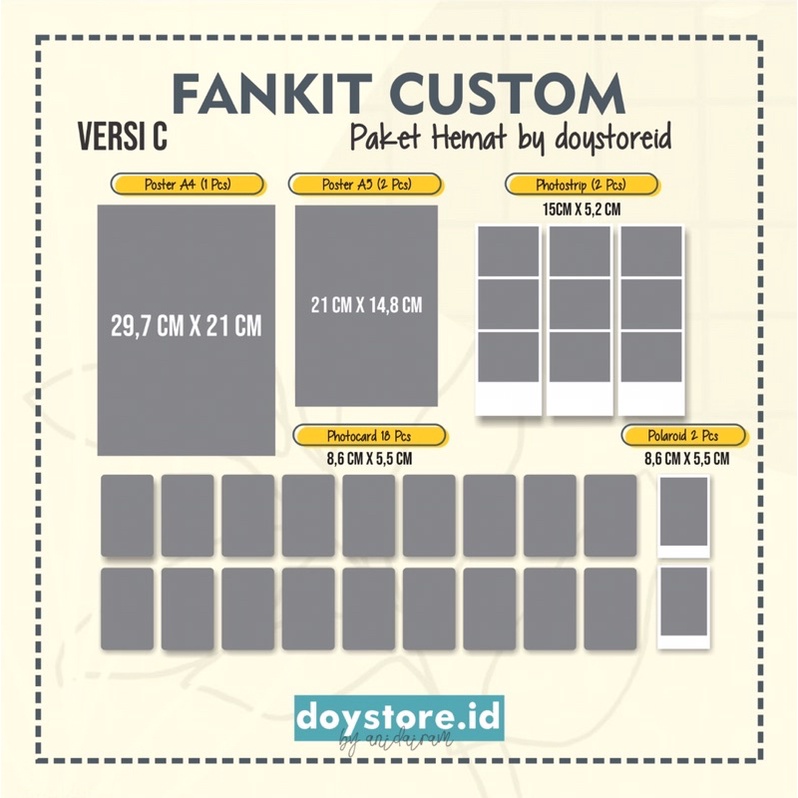 [BACA DESKRIPSI] Fankit Custom bisa Kpop atau NonKpop Super hemat by doystoreid