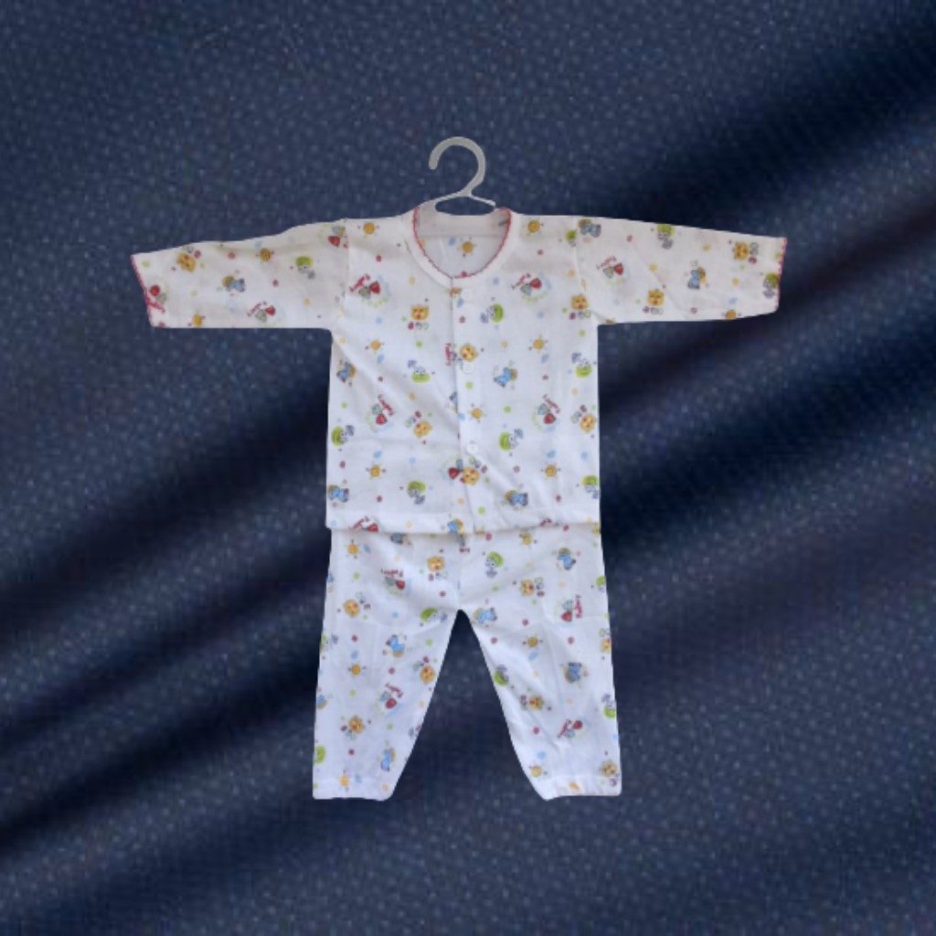 Setelan Baju Tidur Bayi Lengan Panjang Print 0-3 bulan