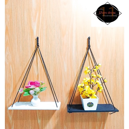 rak hiasan dinding serbaguna/rak furniture pajnagan rangan ./hiasan ruang tamu,hiasan rumah,rak hiasan kamar model tali gantung