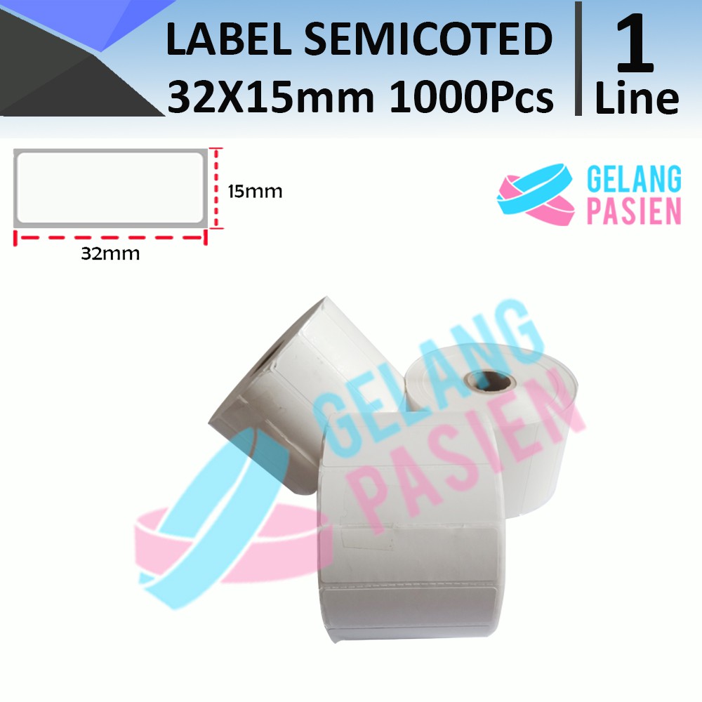 

Label Barcode Semicoated 32x15 mm isi 1000 Pcs