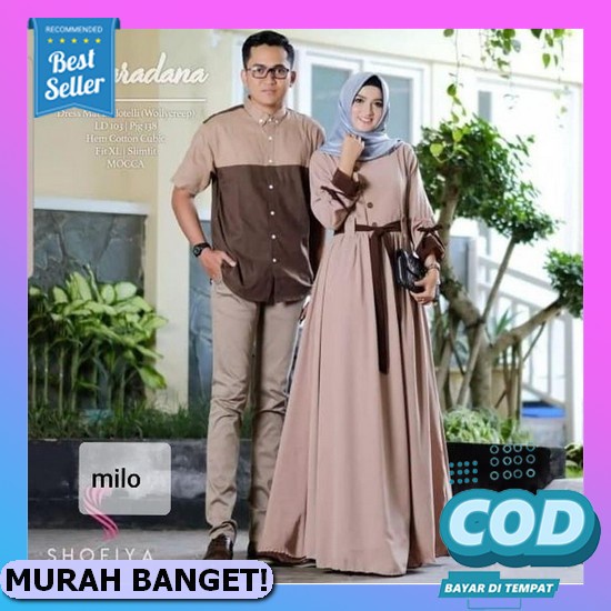 Muslim Couple Terlaris Bahari Kotak Couple Baju Pasangan Muslim Maxidress Ed Wnx - Couple Jumbo Andi