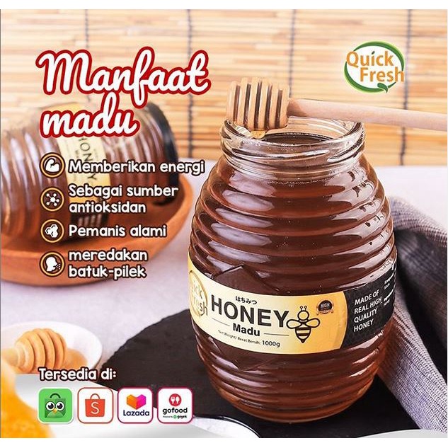 

Korzaln Quick Fresh Honey / Madu Murni Asli 2250Gr (Antique Bottle)